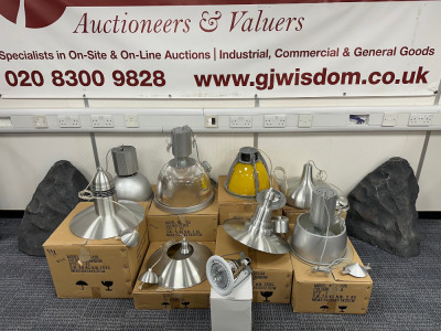 ON-LINE AUCTION: Stock of Over 400 x Assorted New/Boxed Industrial Style & Domestic Lighting from LED Lighting Suppliers