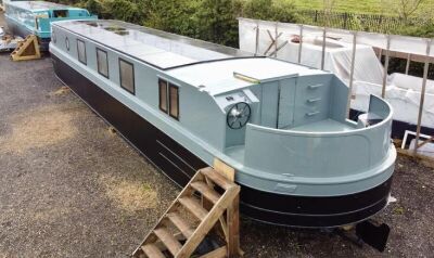 ON-LINE AUCTION: New (2026) 65ft x 12ft Fully Solar Powered Electric Widebeam Sailaway