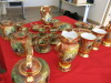 Large Collection of Romany Gypsy 'Waggon Days' Marquis Fine China, Hand Painted Carat Gold, Made in England to Include: - 14