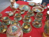 Large Collection of Romany Gypsy 'Waggon Days' Marquis Fine China, Hand Painted Carat Gold, Made in England to Include: - 17