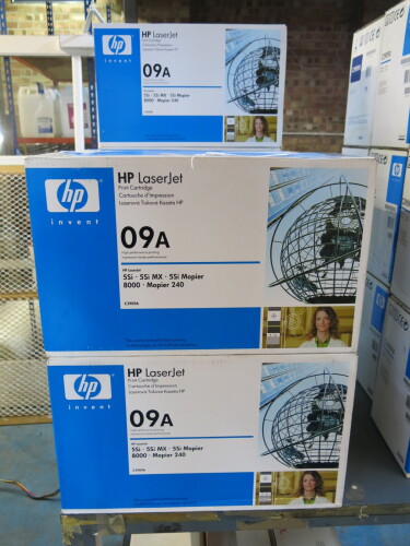 9 x Boxes of HP 09A, 55i Print Cartridges.