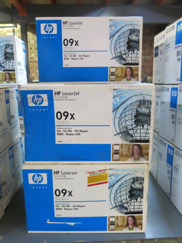 8 x Boxes of HP 09X, 55i Print Cartridges.