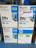 4 x HP LaserJet 29x Printer Cartridges.