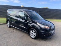 LN15 CZM: Ford Transit Connect 240 Limit in Black. Panel Van, Diesel, 1560cc, Manual 6 Gears. Mileage 124,900. First Registered March 2015, 3 Former Keepers. Sold with Logbook, 2 x Keys & Current MOT Certificate.