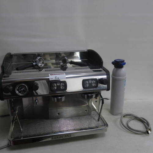 Expobar Zircon Automatic 2 Group Compact Coffee Machine. Supplied New 01/2018. Comes with Brita Water Filter and Attachments (As Viewed).