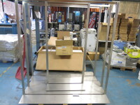 4 x Brushed Stainless Steel Clothes Rails. Sizes 3 x H170cm x W160cm x D50cm & 1 x H170cm x W80cm x D50cm. NOTE: base is extremely heavy