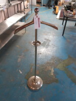 Brushed Metal Coat Hanger Rail.