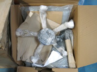 Faux Grey Leather Swivel Stool (Boxed/Requires Assembly).