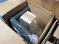 2 x Boxed Black Faux Leather Height Adjustable Bar Stools (Boxed/Requires Assembly).