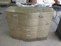 Andrew Martin Designed 5 Drawer Chest of Drawers. Size H90cm x W112cm x D50cm. NOTE: missing 1 x handle.
