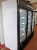Interlevin LGC7500 Triple Door LED Illuminated Showcase Refrigerated Display Unit. S/N LGC750000317101200180005. Capacity 2050 Litres. Manufactured October 2017, (appears in near new condition). Original Cost £2700 - 6