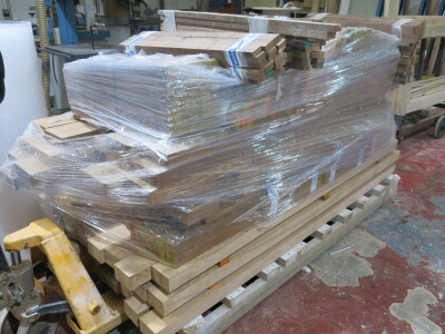 Mixed Pallet of Timber Containing 30 Lengths of Hardwood 2.2m x 100mm x 70mm & a Quantity of Short Lengths of Teak (As Viewed/Pictured).