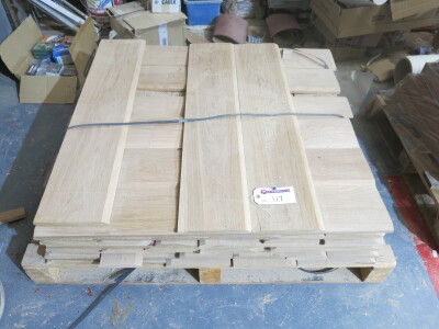 Pallet Containing Approx 50 Lengths of Cut & Shaped Oak Cladding, Size 1m Long.