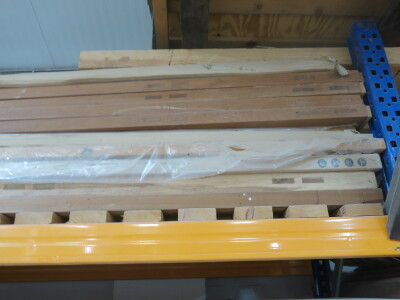 Approx 35 x Assorted Door Blanks in Assorted Types of Wood, Lengths & Widths (As Viewed/Pictured on Racks).