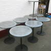 8 x Zinc Topped Café Tables on Pedrali Metal Bases. Size Diameter 65cm x H76cm - 4