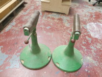 Pair of Green Adjustable Height Rollers.