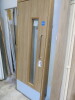 Single Wooden Fire Door with Frame and Window Insert, Size H210cm x W81.5cm. - 2