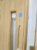 Single Wooden Fire Door with Frame and Window Insert, Size H210cm x W81.5cm. - 4