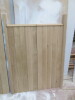 Pair of Wooden External Oak Gates with Posts, Size H174cm x W138cm. NOTE: untreated.