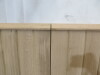 Pair of Wooden External Oak Gates with Posts, Size H174cm x W138cm. NOTE: untreated. - 3