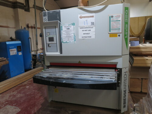 Biesse Artech Levia 320 Belt Sanding machine, Type 320-1350, S/N 84809, Year 2010, 1.3m Capacity, Complete with Manuals.