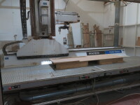 SCM Routech R200 Robot Mobile Gantry 5 Axis Head CNC Routing Machine, 5m x 1.3m Table with NUM CNC Controls, Year 1999. Comes with Workshop Manuals and Software Discs. NOTE: viewing recommended as requires enclosure and outside wall removal to clear, Lan