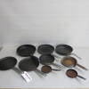 6 x Assorted Sized Commercial Frying Pans (As Viewed)