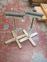 Pair of White Adjustable Height Rollers.