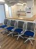 4 x Humanscale Blue, White & Grey Office Swivel Chairs. - 2