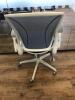 4 x Humanscale Blue, White & Grey Office Swivel Chairs. - 4
