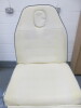 REM Excel Electric 3 Motor Beauticians Adjustable Treatment Chair/Couch Upholstered in White Vinyl and Comes with Controller, S/N 000184. NOTE: condition as viewed/pictured. - 9