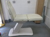 REM Excel Electric 3 Motor Beauticians Adjustable Treatment Chair/Couch Upholstered in White Vinyl and Comes with Controller, S/N 000182. NOTE: condition as viewed/pictured. - 2