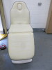 REM Excel Electric 3 Motor Beauticians Adjustable Treatment Chair/Couch Upholstered in White Vinyl and Comes with Controller, S/N 000182. NOTE: condition as viewed/pictured. - 8