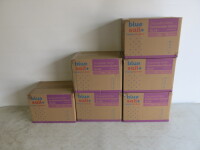 6 x Boxes of 60 x 100pcs Blue Sail Disposable Nitrile Examination Gloves in Blue, 5 x Lg & 1 x Sm.