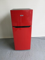 Fridgemaster Refrigerator/Freezer in Red, Model MTM18120R. Size H118cm x W48cm x D49cm