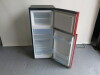 Fridgemaster Refrigerator/Freezer in Red, Model MTM18120R. Size H118cm x W48cm x D49cm - 4