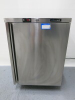 Blizzard Stainless Steel Single Door Under Counter Fridge, Model BZ-UCR140. Size H82cm x W60cm x D60cm.