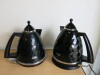 Pair of Delonghi Brillante Kettles in Black, Model KBJ3001.BK. NOTE: missing 1 x base. - 4