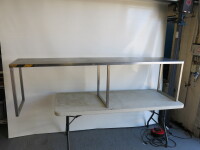 Single Tier Stainless Steel Overshelf, Size H60cm x W223cm x D50cm.