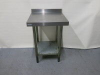 Vogue Stainless Steel Prep Table with Shelf Under, Size H87cm x W60cm x D60cm.