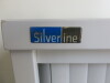Silverline 2 Door 2 Shelf Tambour Metal Cupboard. Size H133 x W121 x D51cm. - 4
