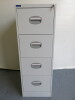 Silverline 4 Drawer Metal Filing Cabinet with Key. Size H123 x W46 x D62cm.