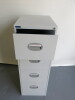 Silverline 4 Drawer Metal Filing Cabinet with Key. Size H123 x W46 x D62cm. - 3
