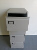 Light Grey 4 Drawer Metal Filing Cabinet with Key. Size H123 x W47 x D63cm. - 3