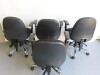 4 x Office Furniture Online Fully Loaded Comfort Ergo 4 Lever Operator Chair with Lumbar Support & Upholstered in Black Sack Cloth. - 5