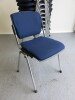 10 x Torasen T5C, Costa Extreme Fabric Stacking Chairs on Chrome Base. - 2