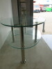 Glass Coffee Table with 3 Layer Design on Metal Frame. Size H40cm x W100cm x D60cm. - 3