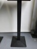 3 x High Bar Table with Chunky Wooden Tops on Heavy Single Pedestal Metal Bases. Size H113cm x W65cm x D65cm. - 5