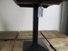 7 x Square Restaurant Tables with Chunky Wooden Tops on Heavy Single Pedestal Metal Bases. Size H76cm x W65cm x D65cm. - 3