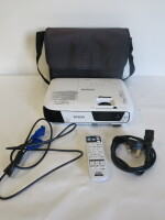 Epson LCD Projector, Model H719B. Comes with Remote, Power Supply & Carry Case.